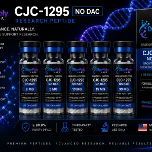 CJC-1295 No DAC research peptide by OligoPoly Labs for growth hormone pathway research.
