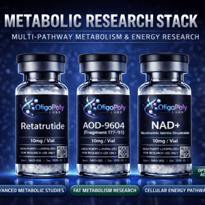 Metabolic Research Stack by OligoPoly Labs featuring metabolic pathway research compounds.