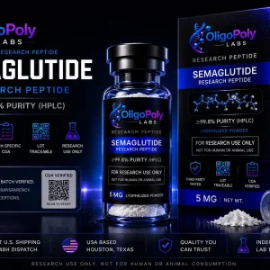 Semaglutide 10mg research peptide vial with COA verified HPLC tested laboratory documentation