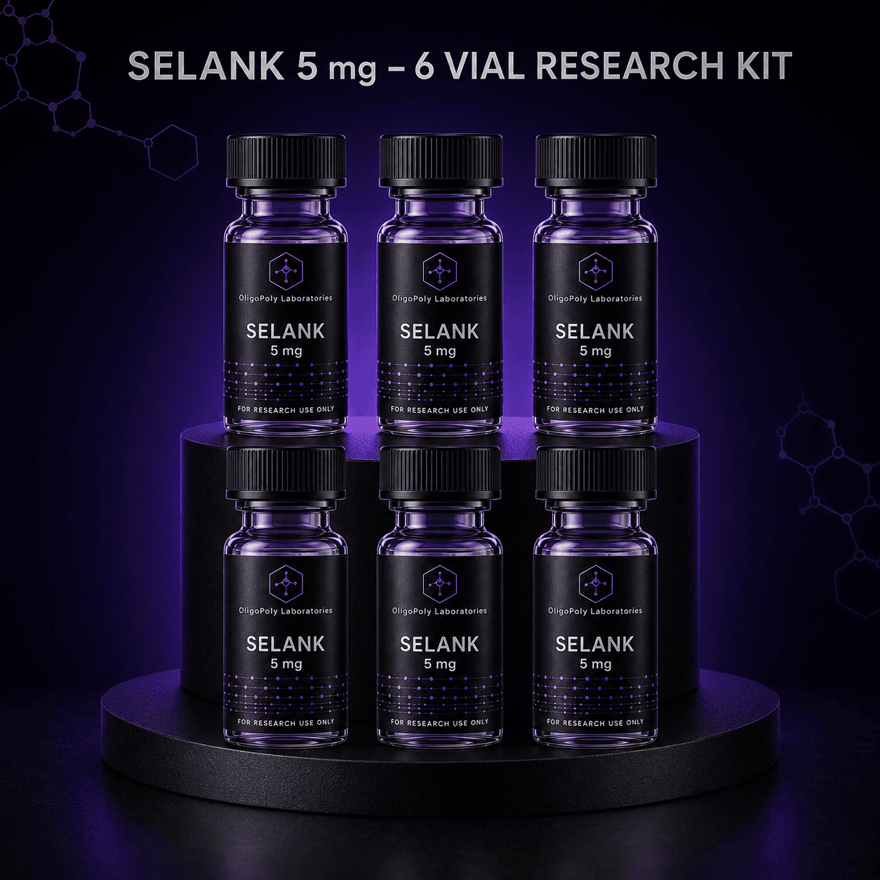 Selank 5 mg - 6 Vial Research Kit