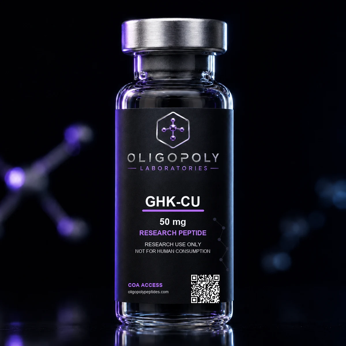 OligoPoly Laboratories GHK-Cu 50 mg research peptide vial