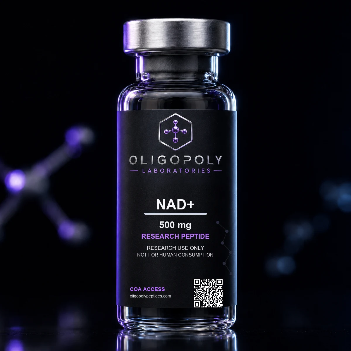 OligoPoly Laboratories NAD+ 500 mg research peptide vial