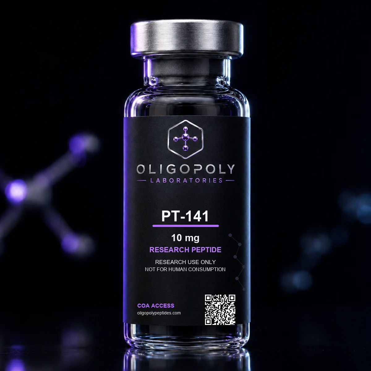 OligoPoly Laboratories PT-141 10 mg research peptide vial